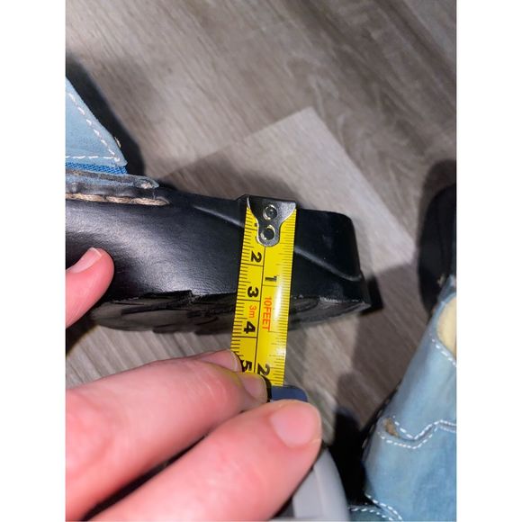 Earth Spirit Blue Leather Gelron 2000 Slip On Slide Sandals, W Size 9, MSRP $83 - Picture 13 of 15